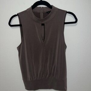 White House Black Market Taupe Sleeveless Tank Top